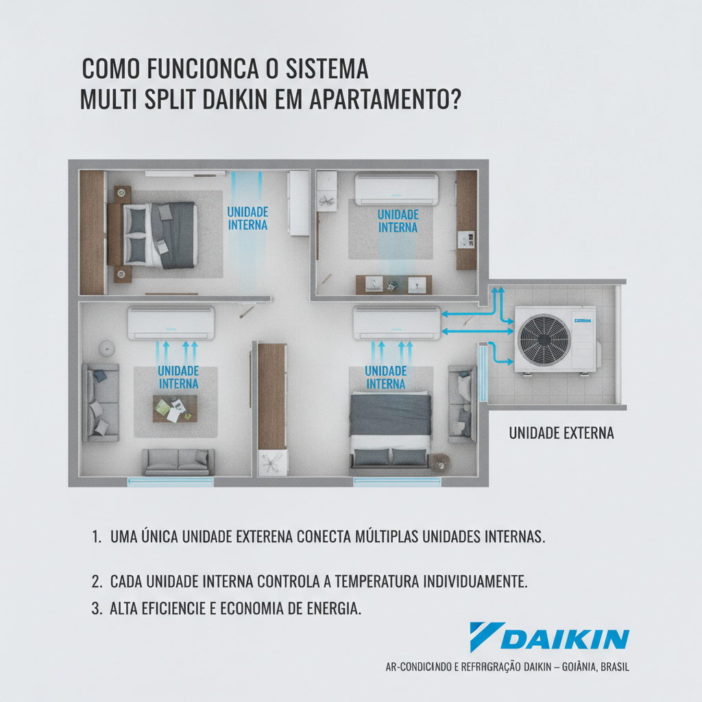 Como Funciona o Sistema Multi Split Daikin para Apartamento em Goiânia